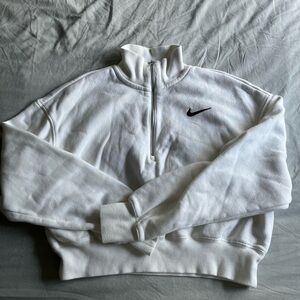 Nike quarter zip sweatshirt size small in white